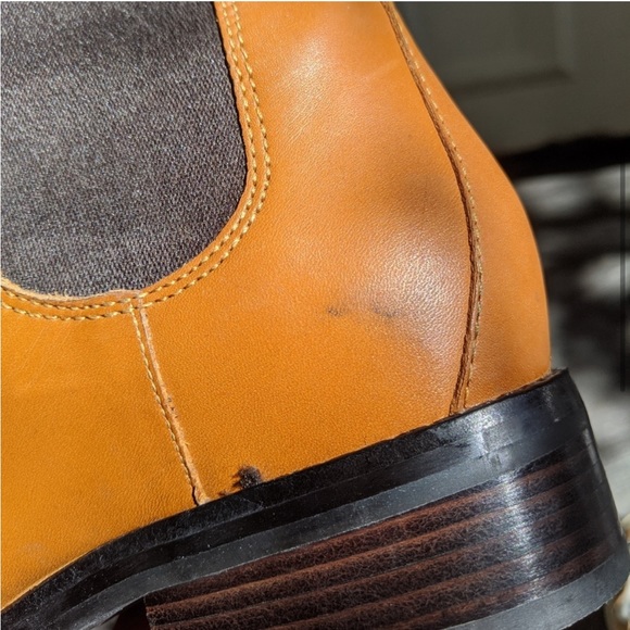 Cole Haan Nike Air Evan tan leather Chelsea boots - Picture 4 of 14